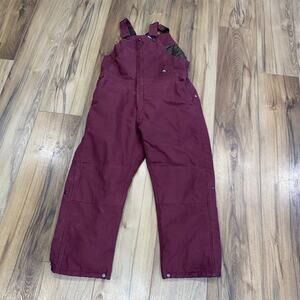 Ridgecut Toughwear Women's XL Short Overalls Burgundy
